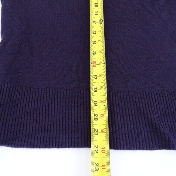 Debbie Morgan Cowl Neck Acrylic Sweater Women Size M Purple 3/4 Sleeve FLAW - Picture 10 of 11